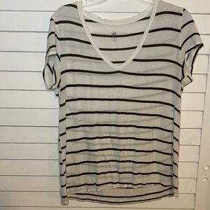 Wet Seal Size XL Black and White Stripped Shirt